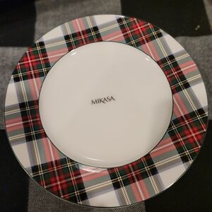 Price is per Plate, I Have Seven Plates Avail. Mikasa Tartan Dinner Plate- White